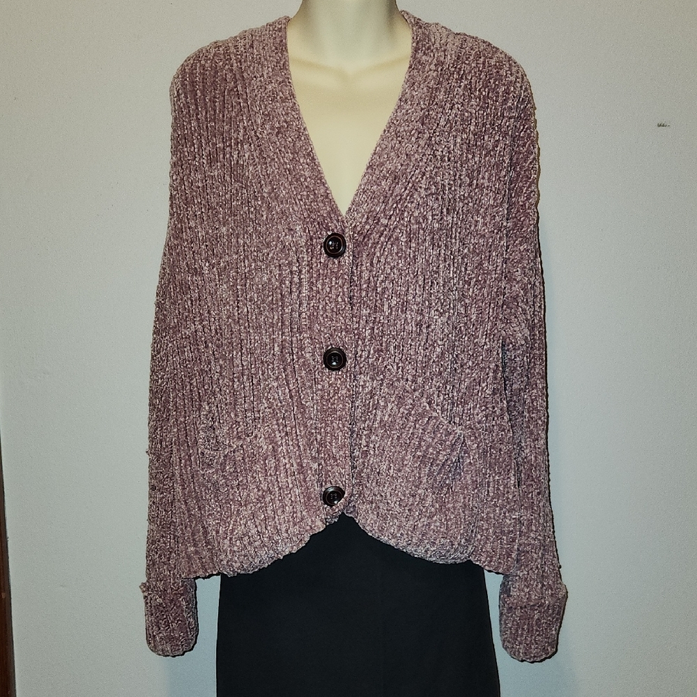 Zoria Women's Pink Cardigan Sweater